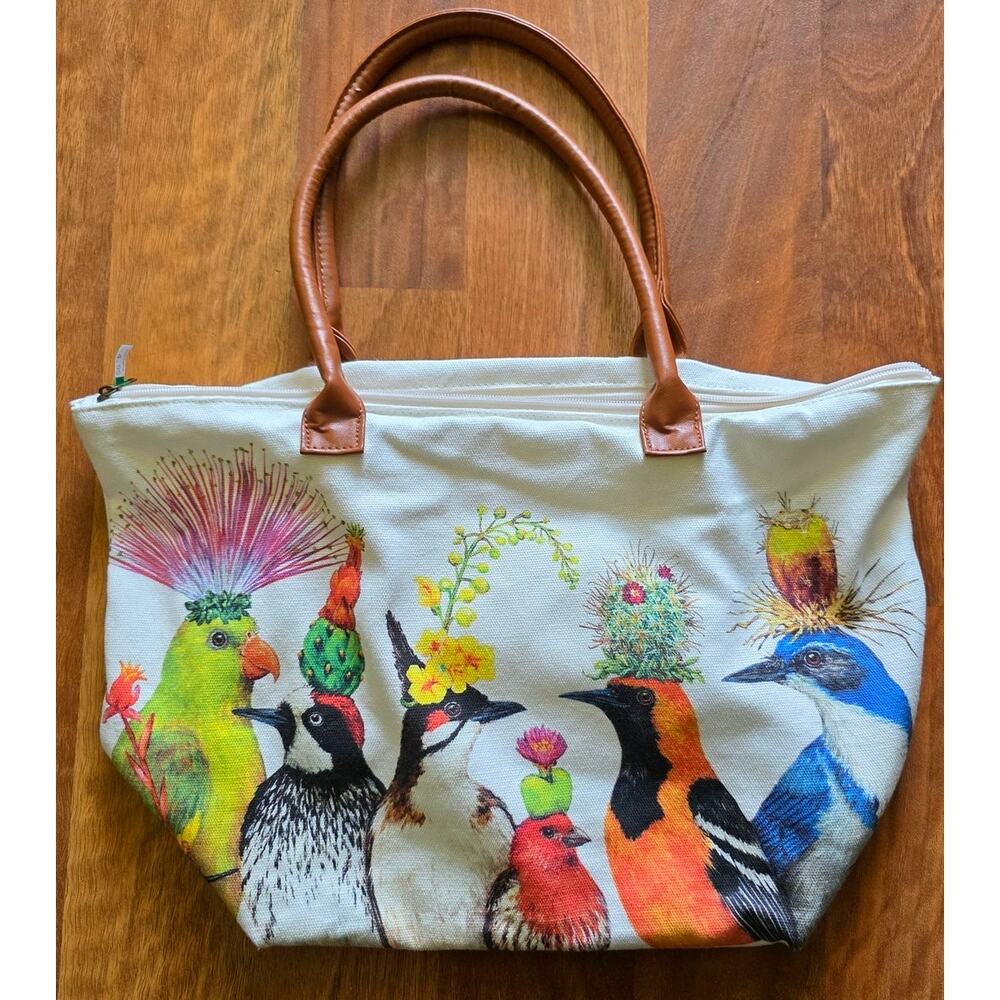 The Entourage Vicki Sawyer Canvas Tote Bag Purse New